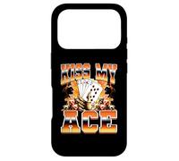 Carcasa para iPhone 17 Pro Jugador de póker Kiss My Ace, Juego de Casino al Estilo Pirata de los 90