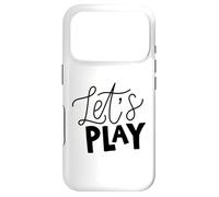 Carcasa para iPhone 17 Pro Juguemos una Frase de guión audaz sobre Fondo Gris