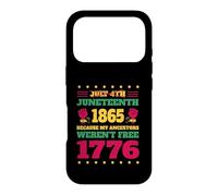 Carcasa para iPhone 17 Pro Juneteenth 1865 Porque mis antepasados no Eran Libres en 1776