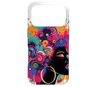 Carcasa para iPhone 17 Pro Juneteenth Black Womens Queen Afro African Melanin Goteo
