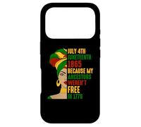 Carcasa para iPhone 17 Pro Juneteenth Melanina Mujeres 1865 Mis antepasados no Eran Libres 1776