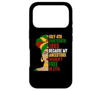 Carcasa para iPhone 17 Pro Juneteenth Melanina Mujeres 1865 Mis antepasados no Eran Libres 1776