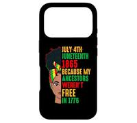 Carcasa para iPhone 17 Pro Juneteenth Melanina Mujeres 1865 Mis antepasados no Eran Libres 1776