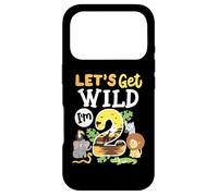 Carcasa para iPhone 17 Pro Jungle Safari Let's Get Wild 2nd Birthday Zoo Niño de 2 años