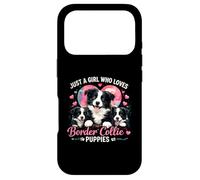 Carcasa para iPhone 17 Pro Just a Girl Who Loves Border Collie Puppies Cute Dog Heart