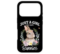 Carcasa para iPhone 17 Pro Just a Girl Who Loves Bunnies Easter Girls Conejos Bunny