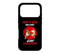 Carcasa para iPhone 17 Pro Just A Girl Who Loves Cat Fighting Funny Kitten Cats Lovers