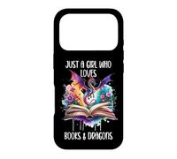 Carcasa para iPhone 17 Pro Just a Girl Who Loves Dragons and Books Fantasy Book Dragon