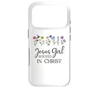 Carcasa para iPhone 17 Pro Just a Girl Who Loves Jesus Girls Christian Rooted in Christ