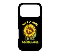 Carcasa para iPhone 17 Pro Just A Girl Who Loves Malinois Dog Funny Sunflower Lover