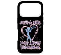 Carcasa para iPhone 17 Pro Just A Girl Who Loves Trombone Marching Band Temporada Musical