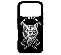 Carcasa para iPhone 17 Pro Just Here To The Vibe: Cabeza de Lobo, Ojos Rojos, hachas Cruzadas