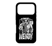 Carcasa para iPhone 17 Pro Just Stay Weird Dead Goth Skull Astronauta Cartoon