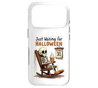 Carcasa para iPhone 17 Pro Just Waiting For Halloween Skeleton Drink