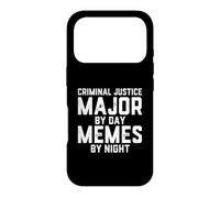 Carcasa para iPhone 17 Pro Justicia Penal Mayor por Día Memes Noche Policía Estudiante Policía