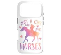 Carcasa para iPhone 17 Pro Justo una Chica Que ama a los Caballos Acuarela Caballo Western Rider
