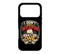 Carcasa para iPhone 17 Pro Karate Artes Marciales Dojo Black Belt Fighter