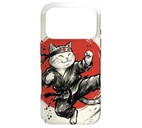 Carcasa para iPhone 17 Pro Karate Gato Japonés Artes Marciales Sumi-e Japón Vintage Mamá