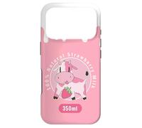 Carcasa para iPhone 17 Pro Kawaii Cute Pink Cow, Strawberry Milk Girl