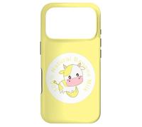 Carcasa para iPhone 17 Pro Kawaii Cute Yellow Cow, Kawaii Banana Milk Girl