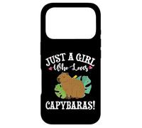 Carcasa para iPhone 17 Pro Kawaii Kids Womens Just A Girl Who Loves Capybaras Lover