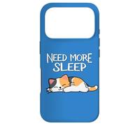 Carcasa para iPhone 17 Pro Kawaii Need More Sleep Calico Cat Lover