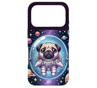 Carcasa para iPhone 17 Pro Kawaii Pug in Space: Cute Astronaut Pug