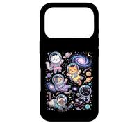 Carcasa para iPhone 17 Pro Kawaii Space Cats Astronauta Galaxia Estrellas Planetas