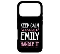 Carcasa para iPhone 17 Pro Keep Calm and Let Emily Handle It Chill Nombre