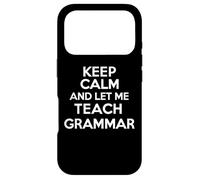 Carcasa para iPhone 17 Pro Keep Calm and Let Me Teach Gramática Maestro Humor