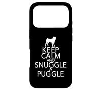 Carcasa para iPhone 17 Pro Keep Calm and Snuggle A Puggle Dog Lover Pug Camiseta