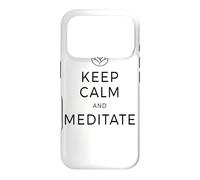 Carcasa para iPhone 17 Pro Keep Calm & Meditate Om Zen Meditación Mindfulness