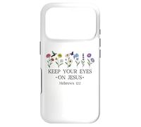 Carcasa para iPhone 17 Pro Keep Your Eyes on Jesus Christian Bible Verse Hebrews 12:2