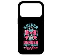 Carcasa para iPhone 17 Pro Keeper of The Gender Reveal Free Throws or Pink Bows Party