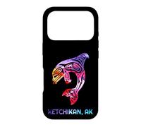 Carcasa para iPhone 17 Pro Ketchikan Alaska SE Nativo Americano Indio Orca Asesino Ballena