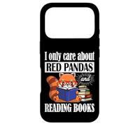 Carcasa para iPhone 17 Pro Kids Boys Girls Cute Kawaii Reading Books Red Panda Lover