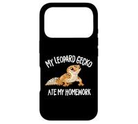 Carcasa para iPhone 17 Pro Kids Boys Girls Reptile Lover Pet Leopard Gecko Ate Homework