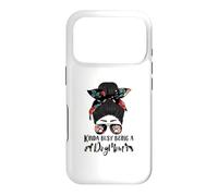 Carcasa para iPhone 17 Pro Kinda Busy Being A Dog Mom Pharaoh Hound Funny Messy Bun