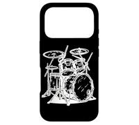 Carcasa para iPhone 17 Pro Kit de batería Line Art Music Lover Platillos