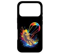 Carcasa para iPhone 17 Pro Kitesurf Art Splash - Deporte Extremo Jinete y alas Coloridas