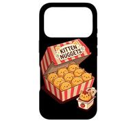 Carcasa para iPhone 17 Pro Kitten Nuggets Comida para niños Juego de Palabras de Pollo Nugget Cat Lover
