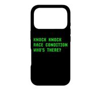 Carcasa para iPhone 17 Pro Knock Knock Race Condition ¿Quién está ahí programando diversión con el codificador?