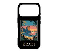 Carcasa para iPhone 17 Pro Krabi Tailandia Tropical Coast Sunset Retro Viaje Diseño