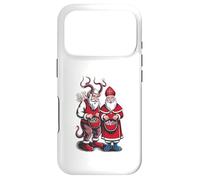 Carcasa para iPhone 17 Pro Krampus and St Nicholas Naughty or Nice Kids Christmas