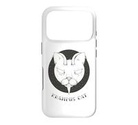Carcasa para iPhone 17 Pro Krampus Cat Horror Xmas Illustration Horned Cat w Tongue