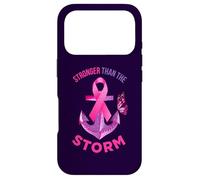 Carcasa para iPhone 17 Pro La Cinta Stronger Than The Storm Fight contra el cáncer de Mama Viste de Rosa