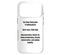 Carcasa para iPhone 17 Pro La generación silenciosa-tradicionalistas Años de Nacimiento: 1928-1945