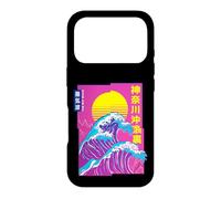 Carcasa para iPhone 17 Pro La Gran Ola, Vaporwave Anime Estética Glitch Japonés
