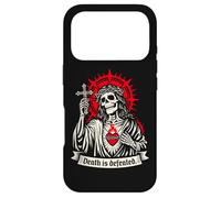 Carcasa para iPhone 17 Pro La Muerte es derrotada Oscuro Cristiano Gótico Esqueleto Fe G