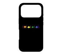 Carcasa para iPhone 17 Pro La Tarjeta de Latido del corazón de la Bandera del Arco Iris LGBT del póker se Adapta a la línea